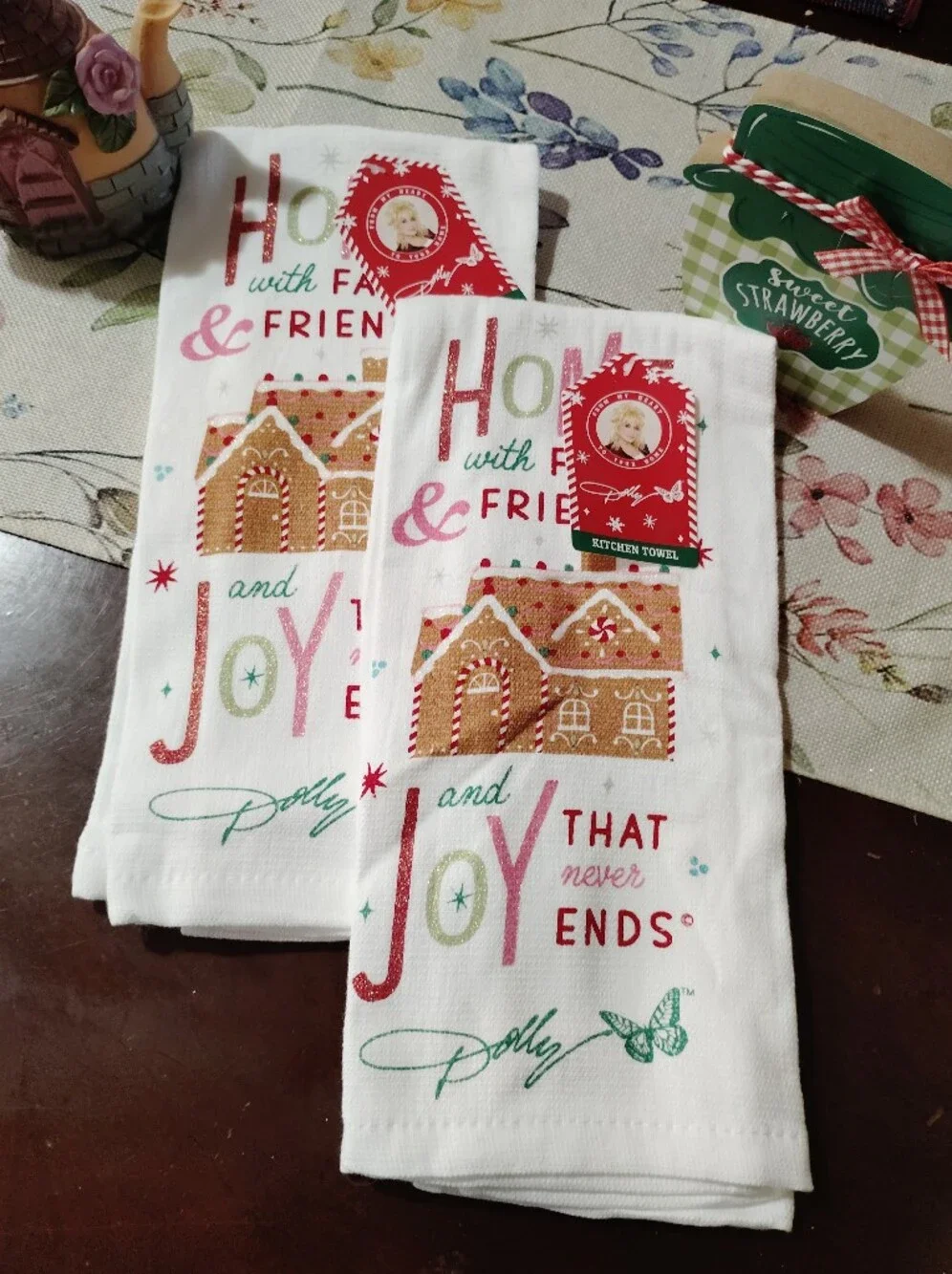Dolly Parton Printed Christmas Kitchen Towel